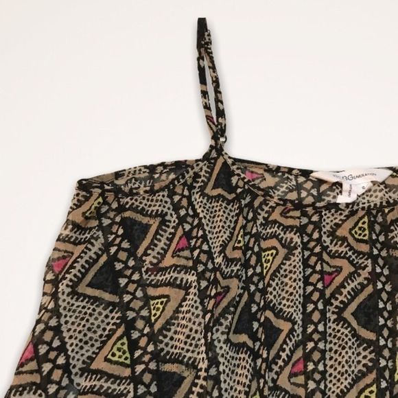 BCBGENERATION Aztec Print Boxy Fit Lace Tank - Picture 3 of 7